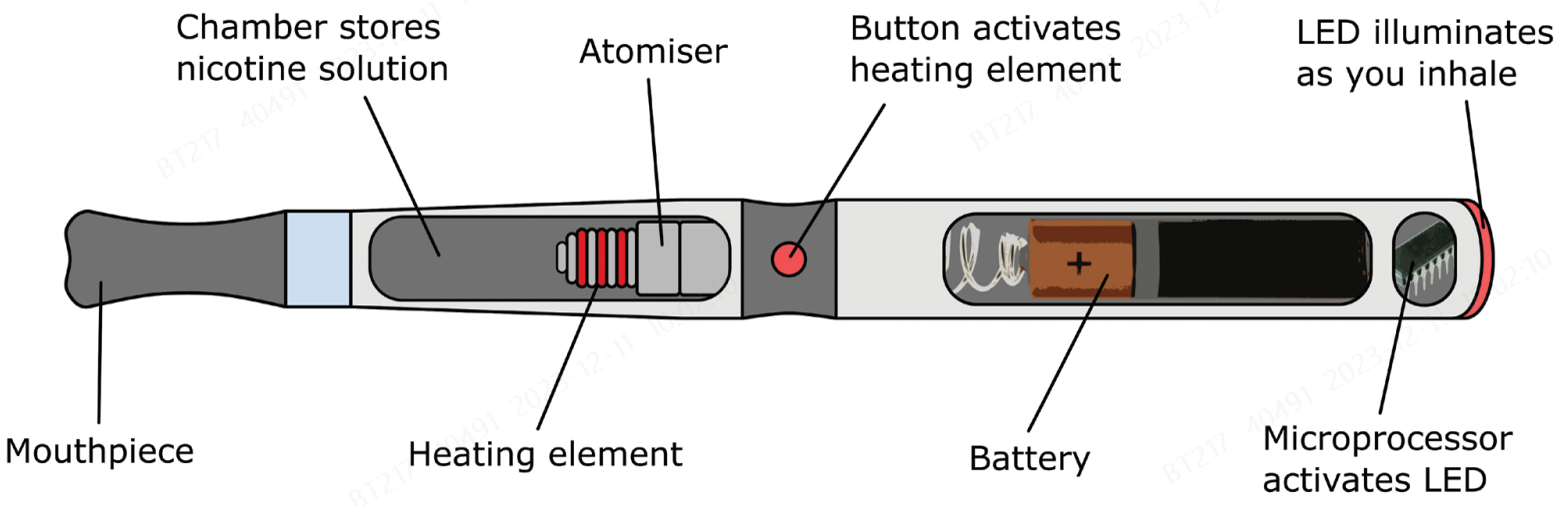 Parts of a Disposable Vape Pen