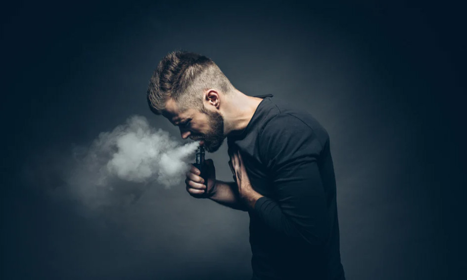 weed vape makes a man cough