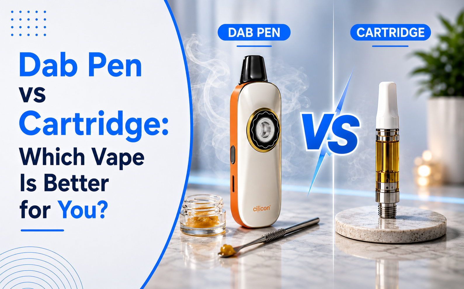 Comparison of dab pen and cartridge vape systems highlighting differences in flavor, potency, maintenance, and user experience