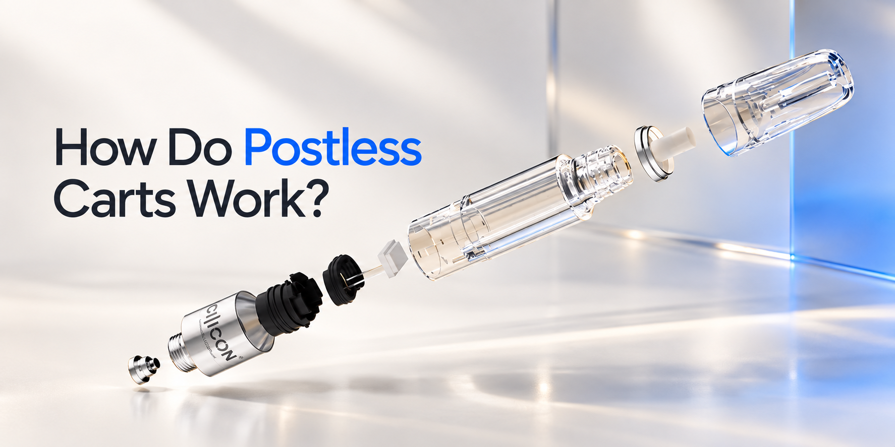 Internal structure of a postless vape cartridge without a center post